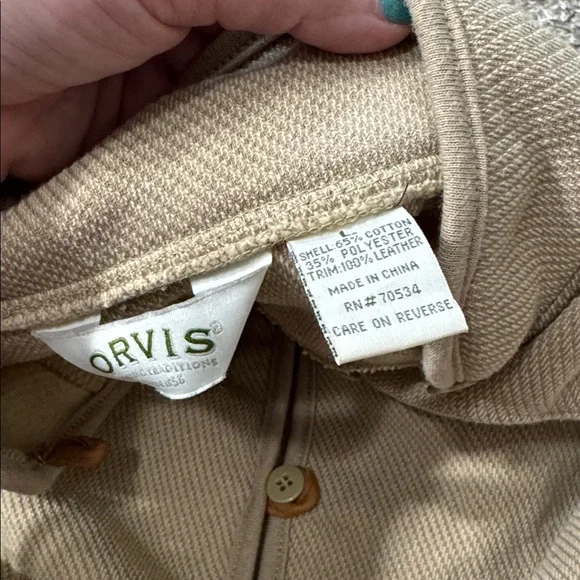 Orvis Womens Button Cardigan Sweater Elbow Patch - Picture 2 of 3